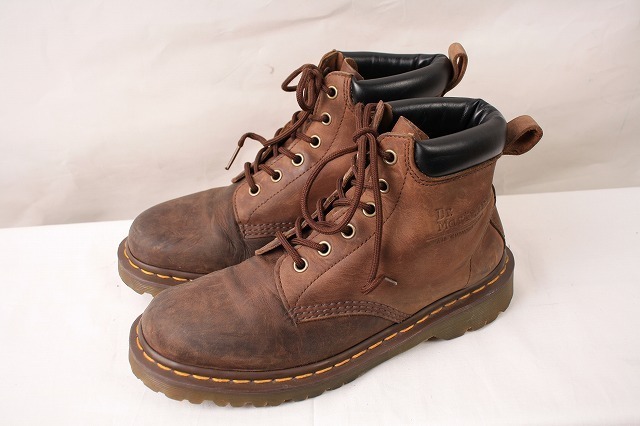 ドクターマーチン UK6/24.5cm～25.0cm/6ホール 茶 ブラウン ブーツ レザー drmartens ユニセックス 中古 dh2585_画像1