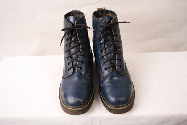 英国製 ドクターマーチン UK5/23.5cm-24.0cm/8ホール 紺 ネイビー 英国靴 レディース イングランド 中古 dh2675_画像3