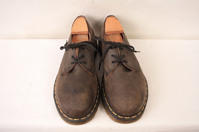 ドクターマーチン UK4/22.5cm-23.0cm/3ホール チャコール レザー ブーツ dr.martens レディース 古着 中古 Tポイント SALE dm3234_画像3