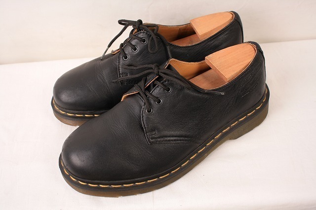 ドクターマーチン UK5/23.5cm-24.0cm/3ホール 黒 ブラック ブーツ レディース レザー 本革 dr.martens 中古 dm3183