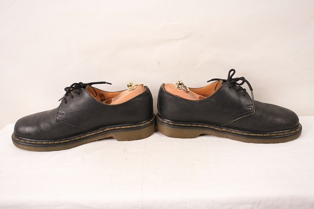 ドクターマーチン UK7/25.5cm-26.0cm/3ホール 黒 ブラック ブーツ レザー メンズ レディース dr.martens 中古 古着 dm3209_画像5