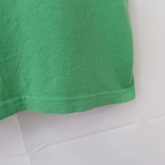 アディダス Tシャツ S 緑 白 半袖 adidas プリント ロゴ /トレフォイル レディース 古着 中古 st122_画像6
