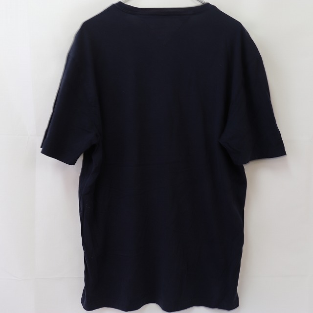 トミーヒルフィガー L ネイビー 紺 ロゴ ビッグサイズ Tシャツ Tommy Hilfiger 半袖 メンズ レディース 古着 中古 st240_画像2