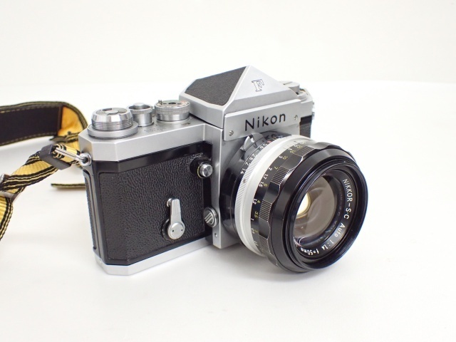 Nikon 一眼レフフィルムカメラ ボディ Nikon F 初期型 アイレベル シルバー レンズ NIKKOR S.C Auto 50mm F1.4 ニコン ◆ 65639-13_画像1