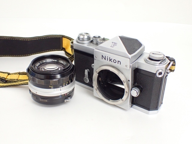 Nikon 一眼レフフィルムカメラ ボディ Nikon F 初期型 アイレベル シルバー レンズ NIKKOR S.C Auto 50mm F1.4 ニコン ◆ 65639-13_画像3