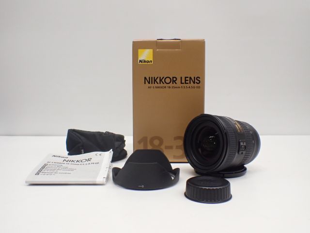 【在庫一掃】 超広角ズームレンズ ニコン Nikon AF-S 65443-2 ∩ 元箱 動作品 ED f/3.5-4.5G 18-35mm NIKKOR ニコン
