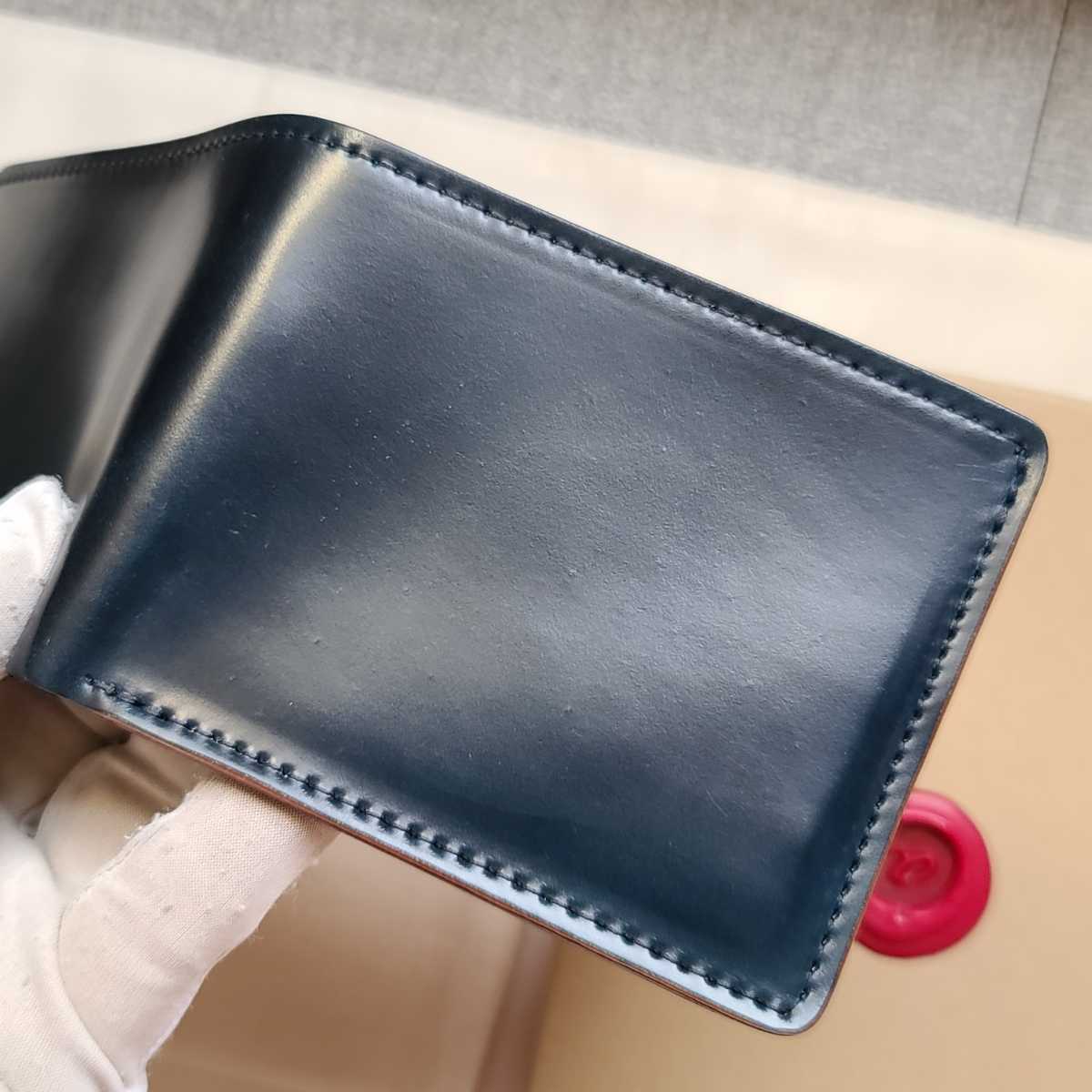 新品 交渉可 シェルコードバン デニム No8 革 コードバン 財布 新品 交渉可 シェルコードバン デニム No8 革 コードバン 財布