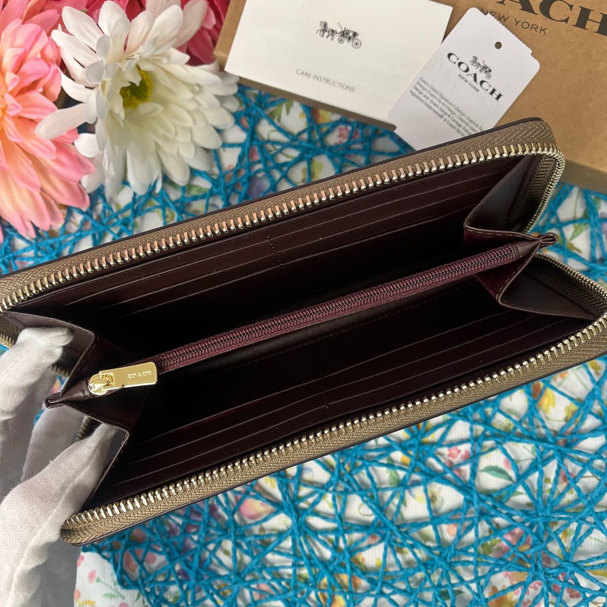 COACH 長財布 ブラウン チューリップ ハート | smsgolubovci.me