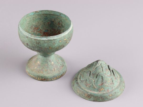 中国古玩 唐物 戦国時代 青銅器 発掘 金象嵌 香炉 古作 時代物 極上品 