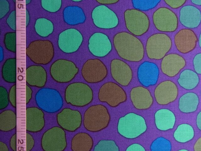 ★Kaffe Fassett(ケイフ・ファセット)♪Flower Dot：フラワードット１９８２♪110×30★【NE1718-B】_※画像より落ち着いた濃い色合いです