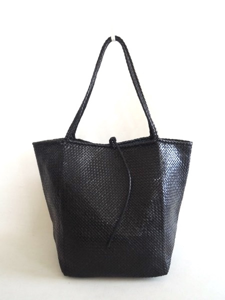 JURGEN LEHL Jurgen Lehl .. leather go-to mesh tote bag black 