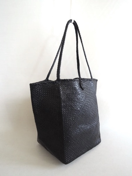 JURGEN LEHL Jurgen Lehl .. leather go-to mesh tote bag black 