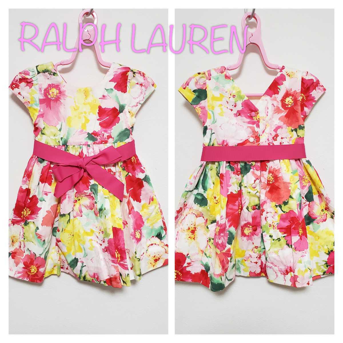 yhs80[12M/80] beautiful goods Ralph Lauren floral print One-piece 