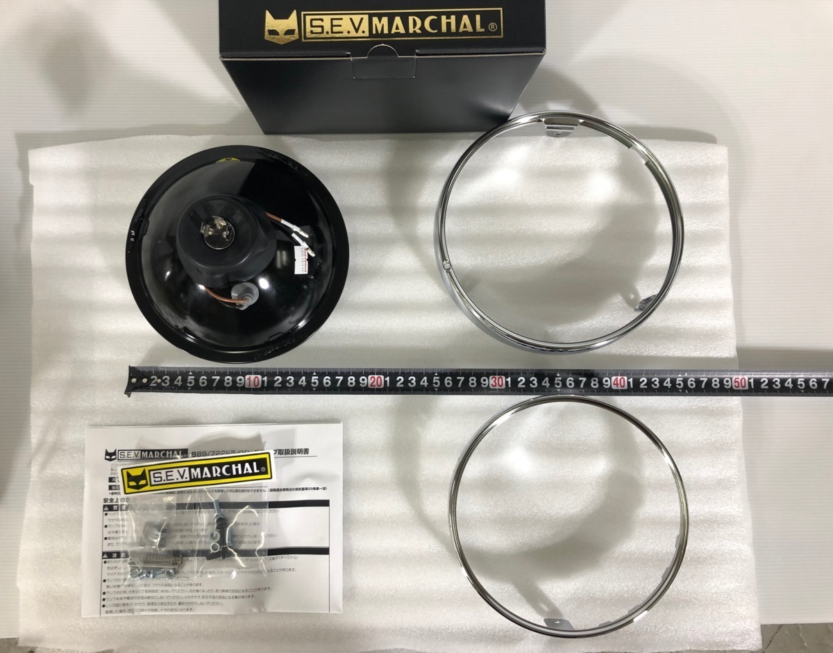 ￥送料一律￥ ステッカー付！マーシャル SEV MARCHAL 889ドライビングランプ クリア Assy アッシー カワサキ用 川崎 検） CIBIE 当時_画像5