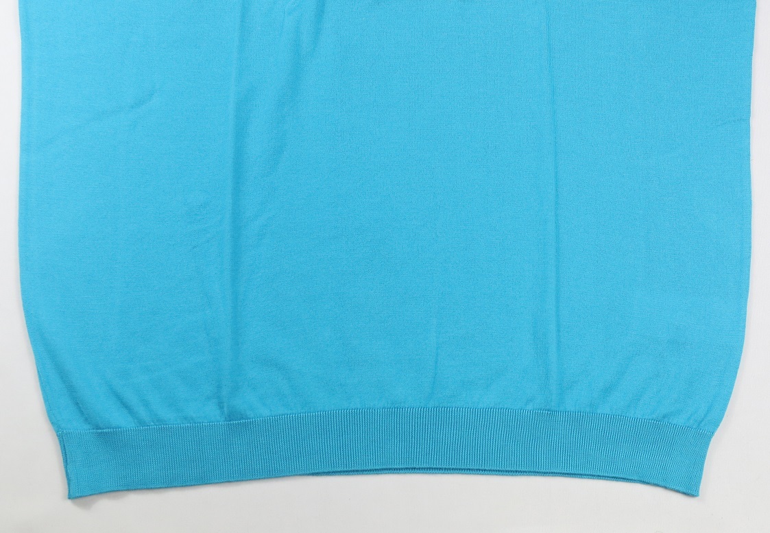 新品 John Smedley　ジョンスメドレー 最高級シーアイランドコットン　ポロシャツ Mサイズ 　BAY BLUE_画像4