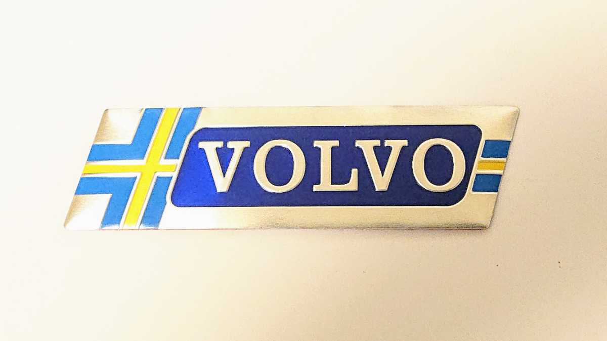 ボルボロゴ★スウェーデンフラッグタイプ アルミメタルステッカー VOLVO XC40 V40 V50 V60 V70 XC60 XC90 S60 V90_画像1
