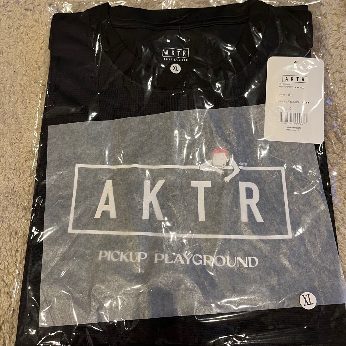 AKTR PUP SPORTS L/S TEE 長袖 ブラック XL