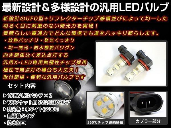 カローラ アクシオ NZE ZRE14# 150W LEDバルブ H11 白 ホワイト デイライト ライト 外装 プロジェクター 12V/24V 車検対応_画像2