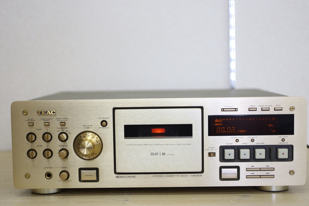 TEAC MODEL V-6030S ティアック ステレオ カセットデッキ DOLBY S NR HX PRO(B4603)