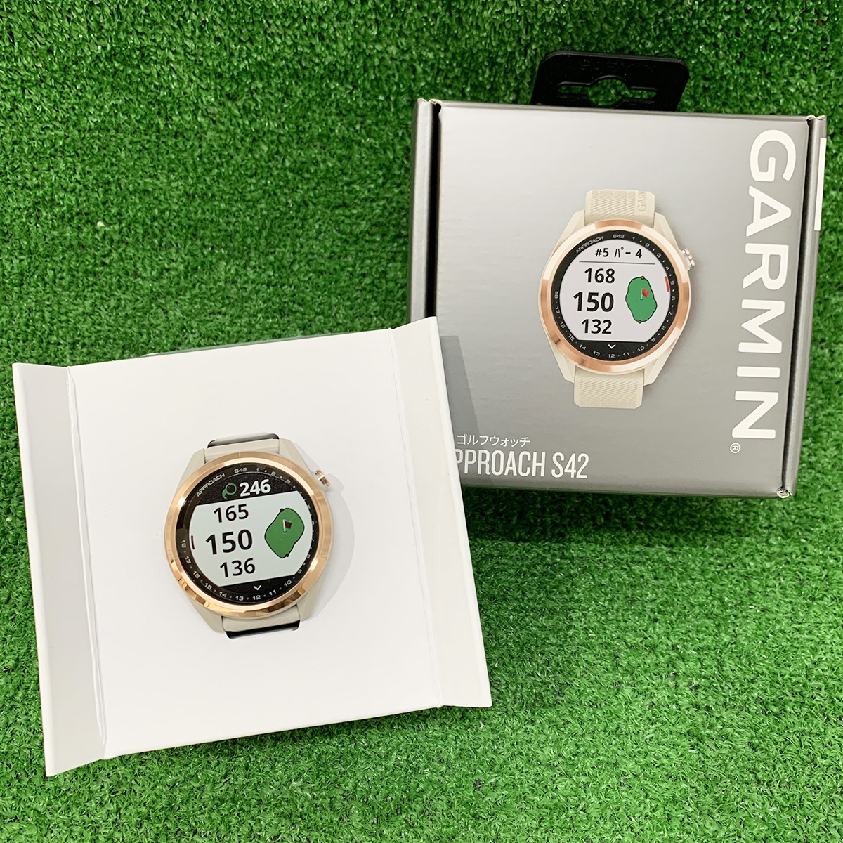 新品 ガーミン GARMIN アプローチ S42 ライトサンド ゴルフナビ GPS