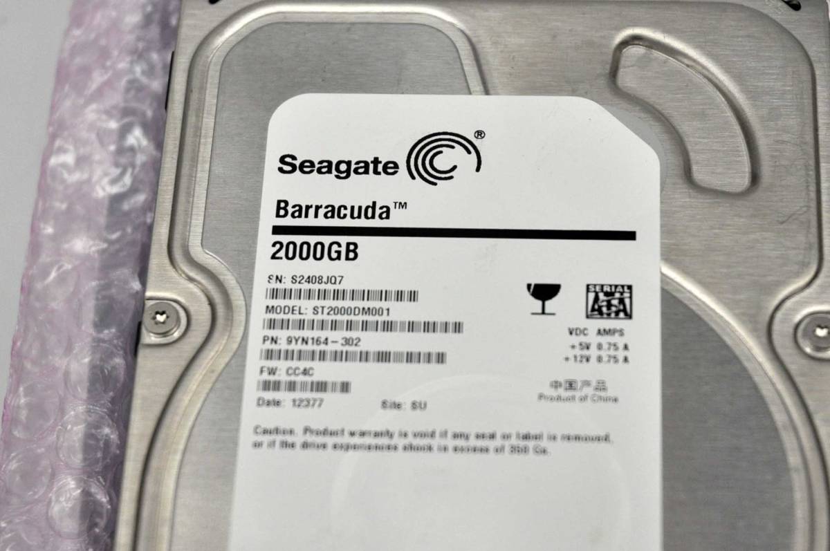 ★ SEAGATE シーゲイト　2TB　3.5インチHDD　ハードディスク　ST2000DM001　⑨ ★_画像3