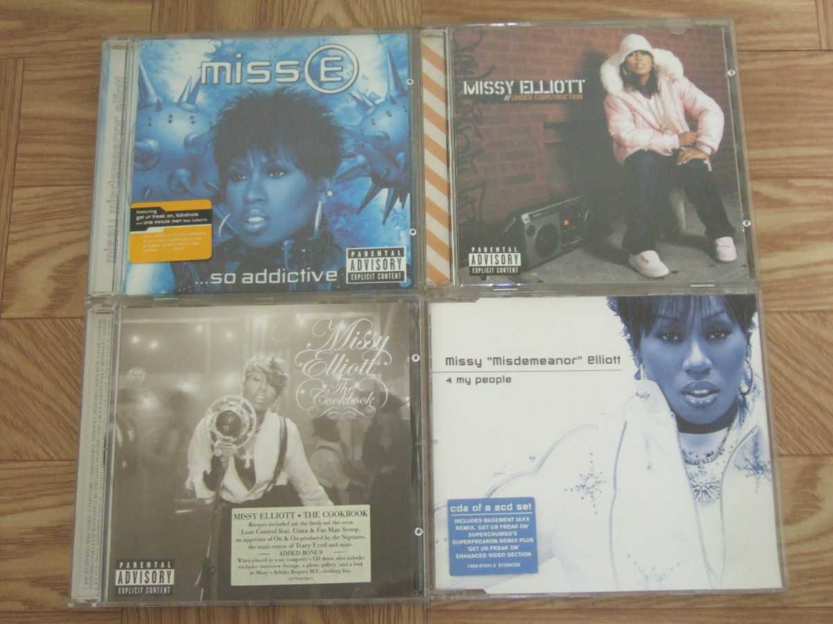 【CD4枚セット】ミッシー・エリオット/「Miss E…So Addictive」「UNDER CONSTRUCTION」「The Cook Book」「4 my people(S)」