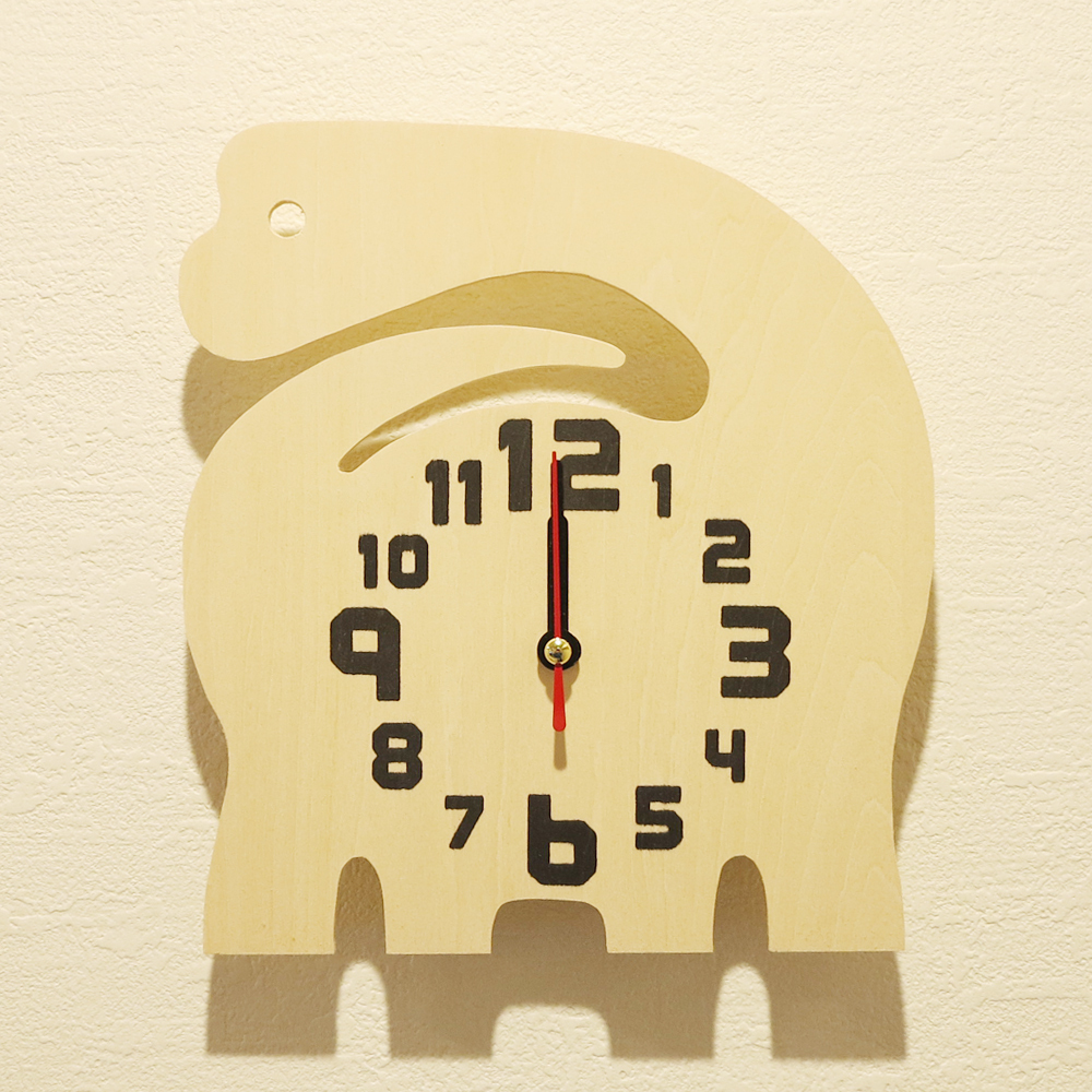恐竜 時計 #6 ブラキオサウルス 壁掛け時計 置時計 木工 アート クラフト クリエイター デザイン 恐竜時計 模型 図鑑_画像1