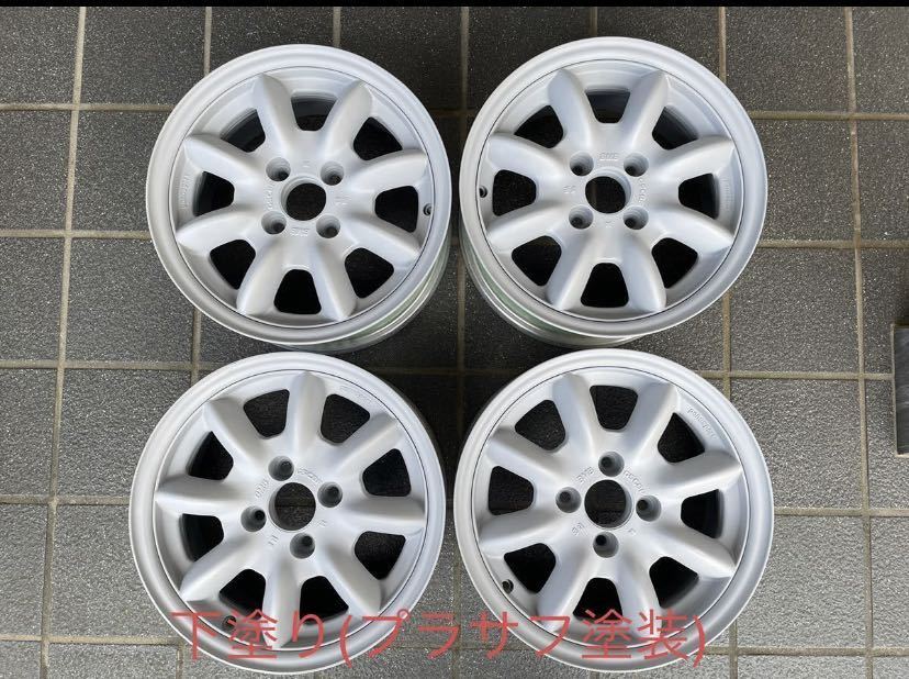 パナスポーツ 希少サイズ 14インチ 6J +33 PCD100 4Hブラック 4本 美品