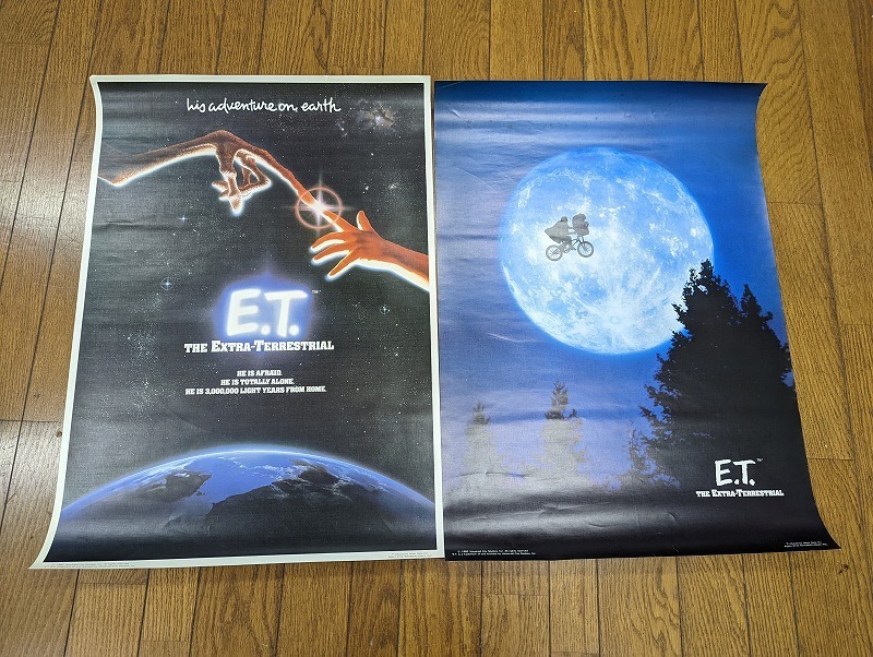 ☆M-074/ 約59.5×84cm　アート映画ポスター　「E.T.」2枚セット　 監督 スティーヴン・スピルバーグ_画像1