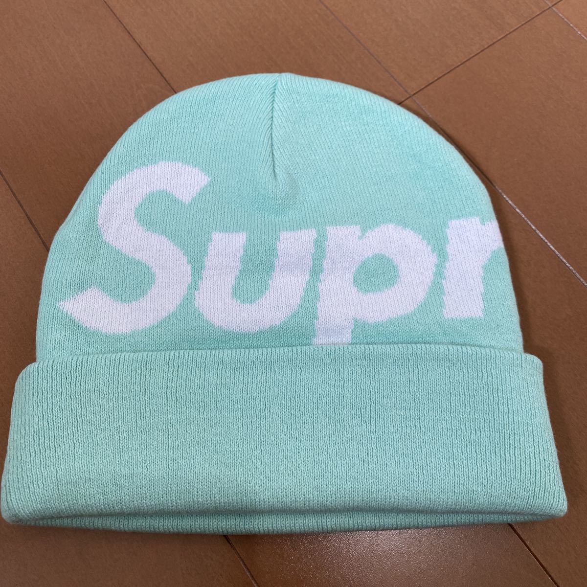 supreme big logo beanie ニット帽 新品未使用品 限定割引 8000円