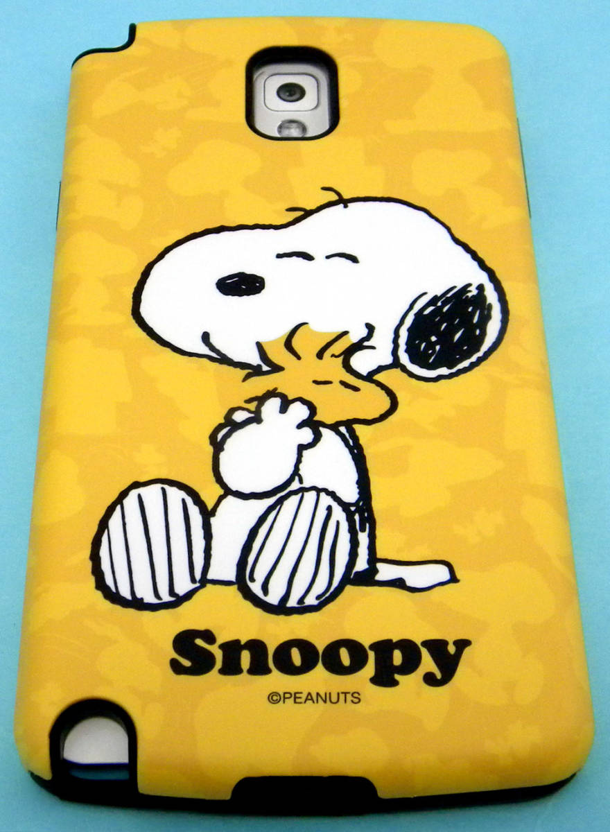 ★ Galaxy note 3 ★ SNOOPY スヌーピー ハードケース つやなし 韓国（イエロー）_画像1