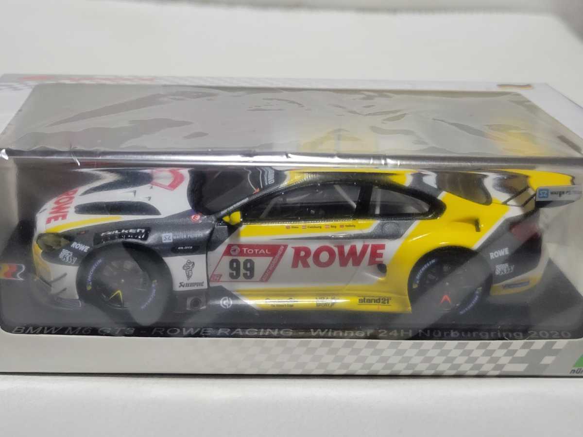 新品 1/43 スパーク SPARK BMW M6 GT3 No.99 Rowe Racing Winner 24H Nurburgring 2020 A.Sims N.Catsburg N.Yelloly