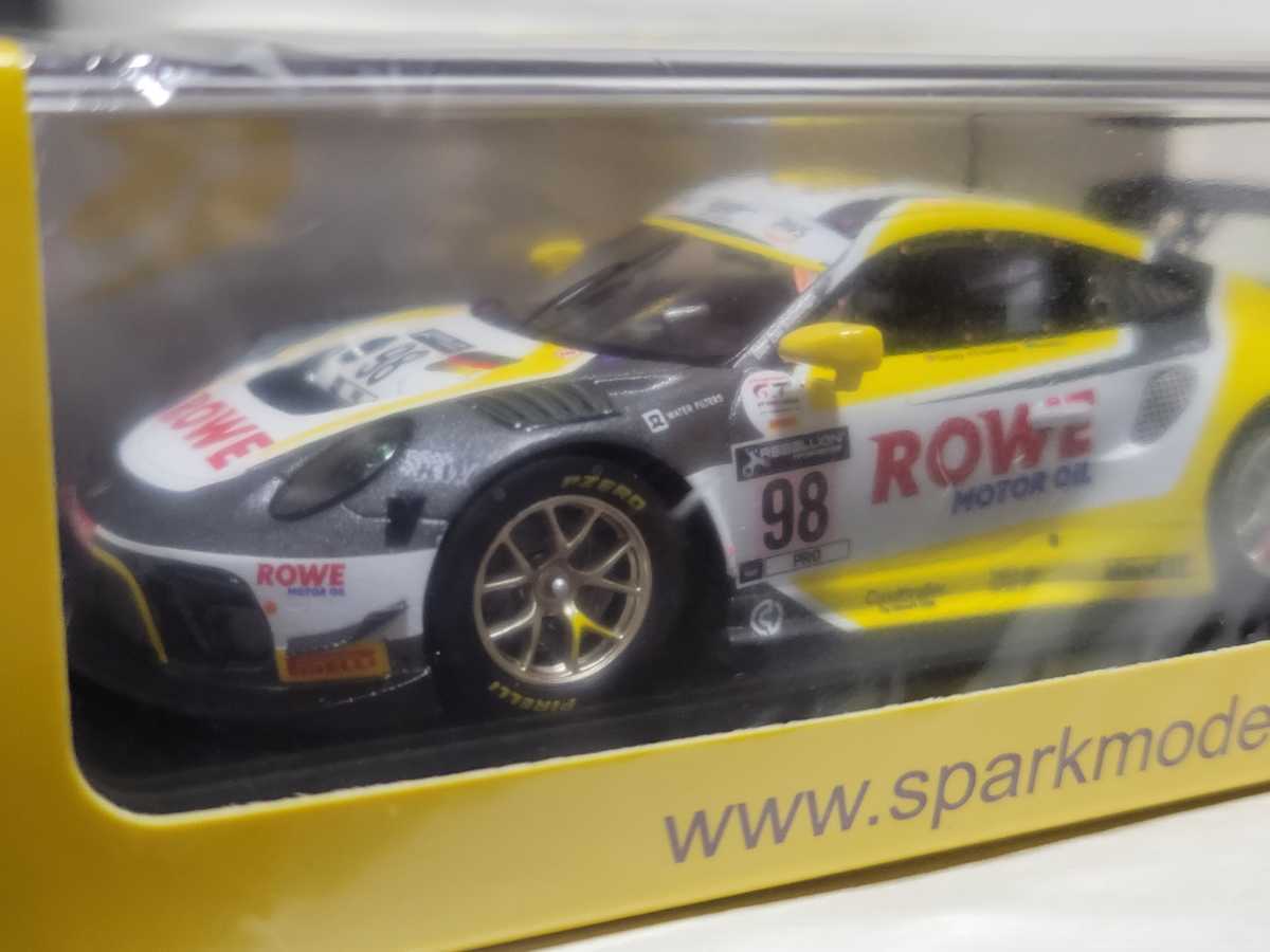 新品 1/43 スパーク SPARK Porsche 911 GT3 R No.98 ROWE Racing Winner 24H Spa 2020 L.Vanthoor N.Tandy E.Bamber ポルシェ_画像2