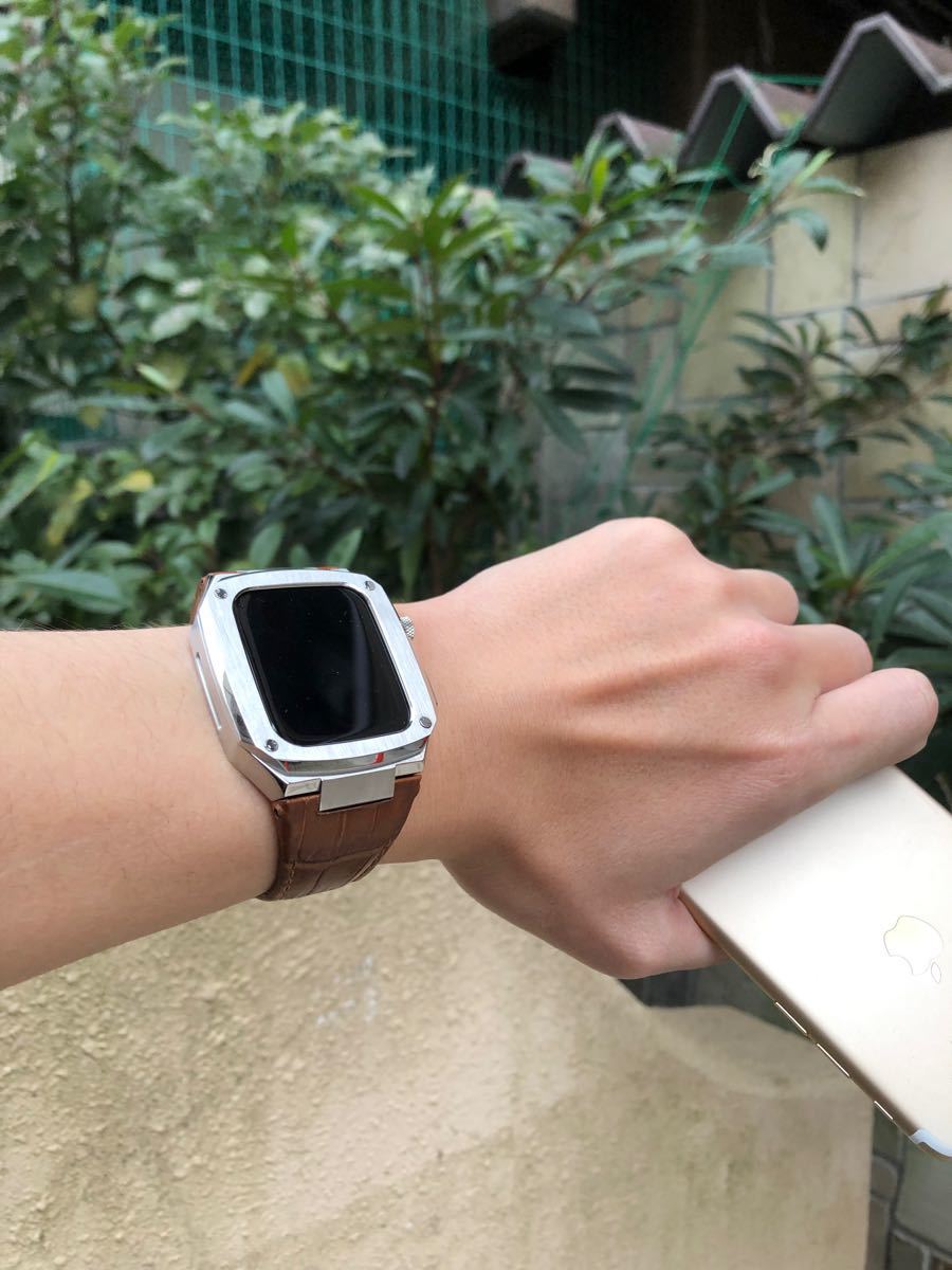 メーカー再生品 Apple Watch 用 カフ付き レザーバンド アップルウォッチ