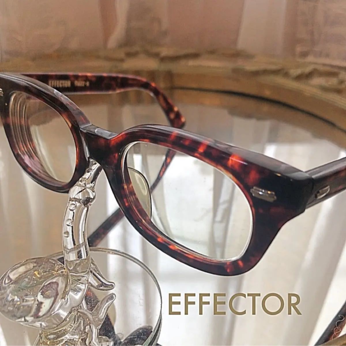 ◆ EFEECTOR FUZZ- S  エフェクター お洒落な鼈甲調 綺麗な品格のある素敵な眼鏡レアな鼈甲調で幅広い年代に人気