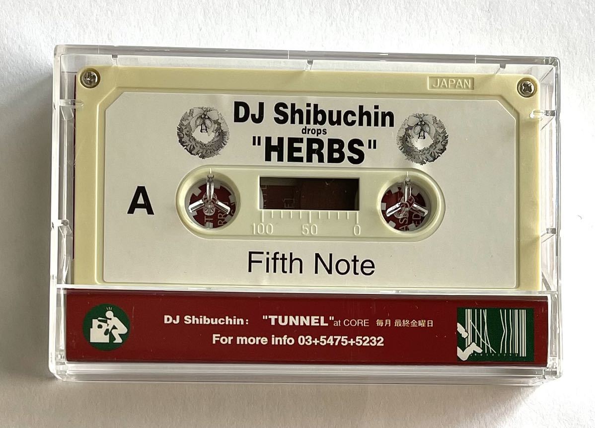 DJ shibuchin HERBS fifth note MIX TAPE ミックステープ クラブ R&B HIPHOP 当時物 カセットテープの画像2