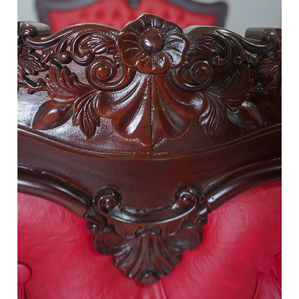  double bed mahogany antique style gorgeous mattress service Okinawa excepting remote island free shipping Brown red stylish ro here style 