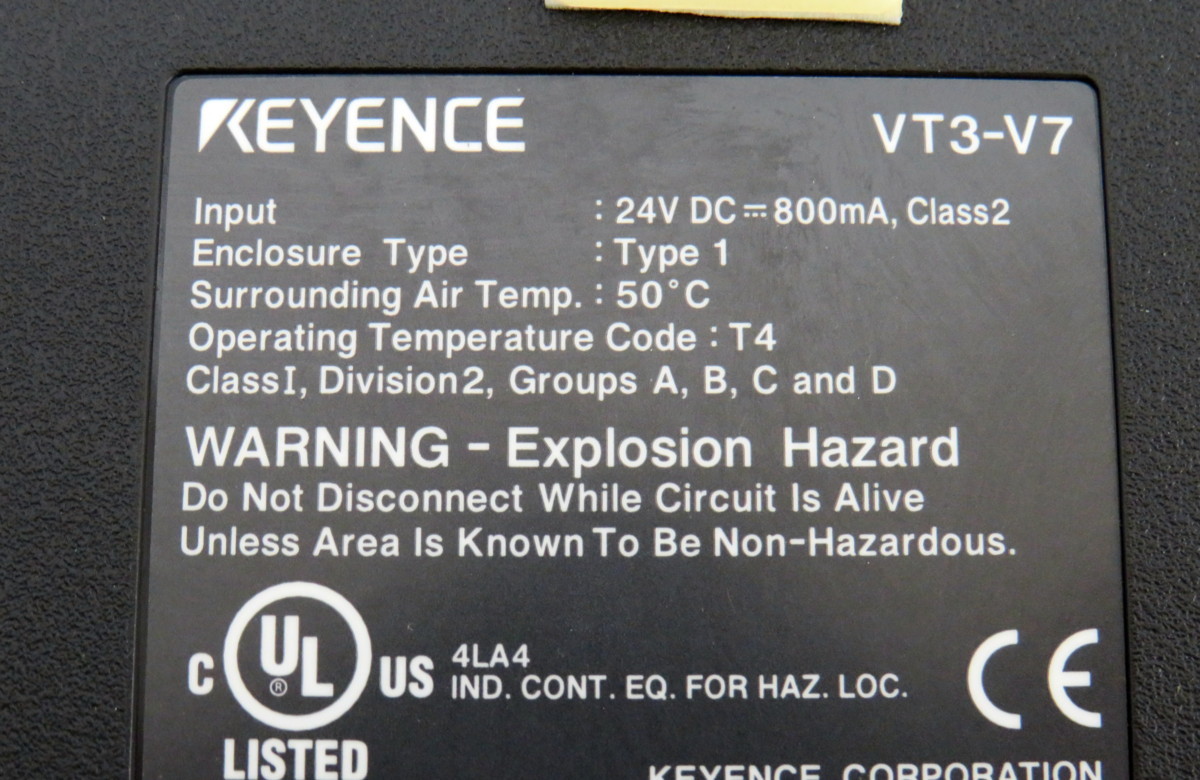 80☆KEYENCE キーエンス 7型 VGA TFTカラー タッチパネル VT3-V7☆0302