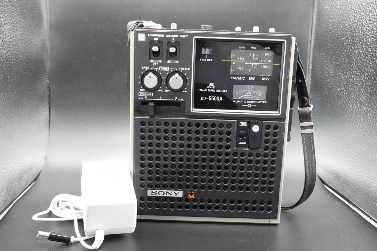 SONY ソニー スカイセンサー ICF-5500A ACアダプター付 整備品 SONYスカイセンサー5500 電源コード無し