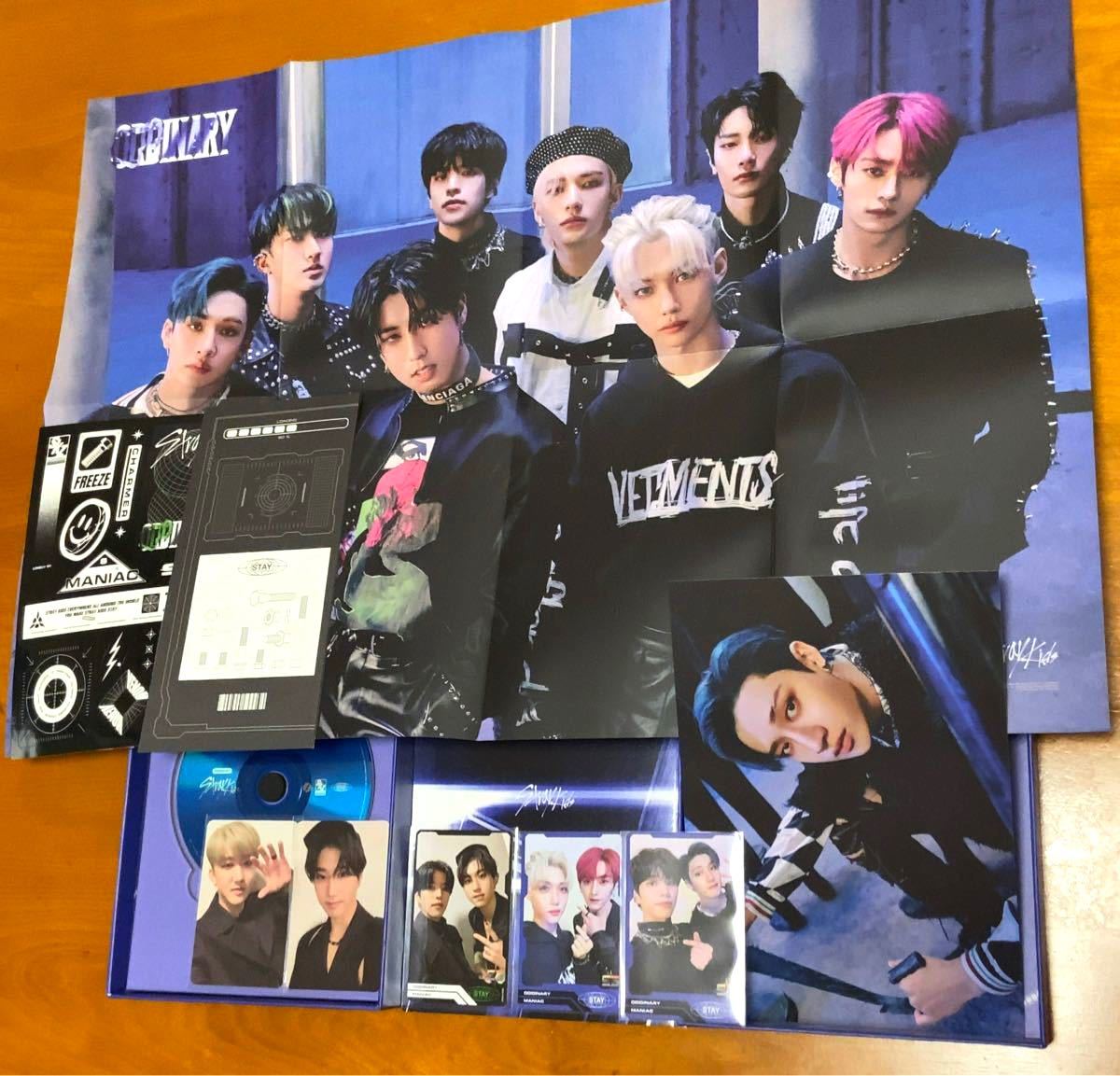 Stray Kids アルバム 青 ODDINARY ポスター バンチャン トレカ Stray Kids アルバム 青 ODDINARY ポスター バンチャン トレカ