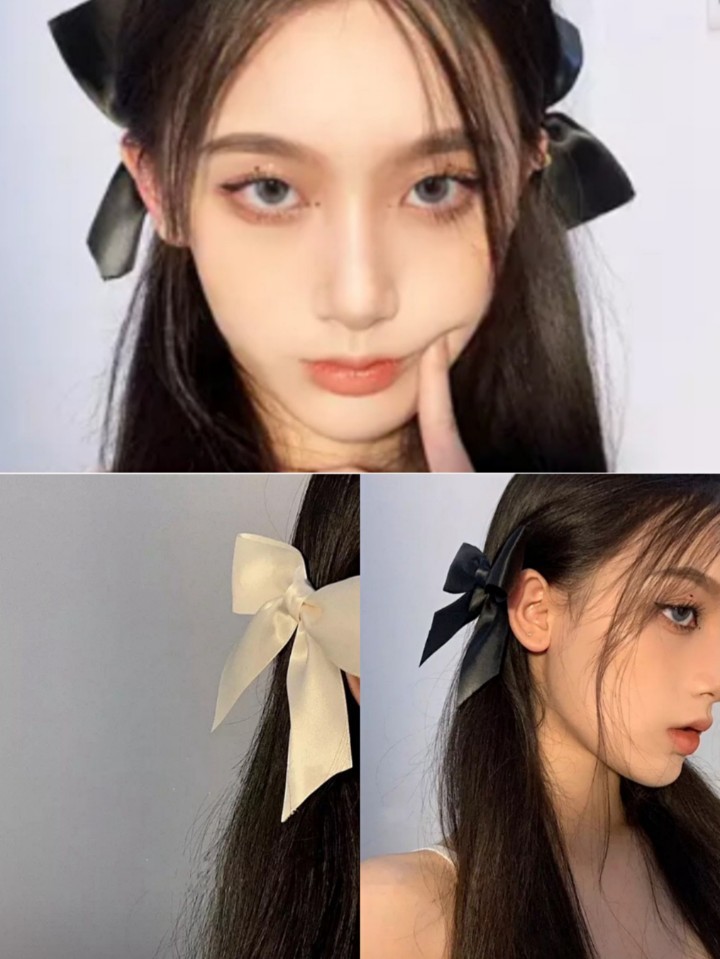 ヘアクリップ リボン ヘアアクセサリー 髪飾り バレッタ 韓国ファッション