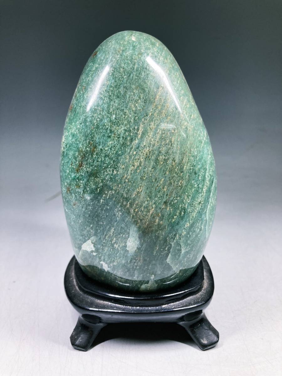 中国美術 天然石 緑石 翡翠石 鑑賞石 自然石 水石 置物... - ヤフオク!