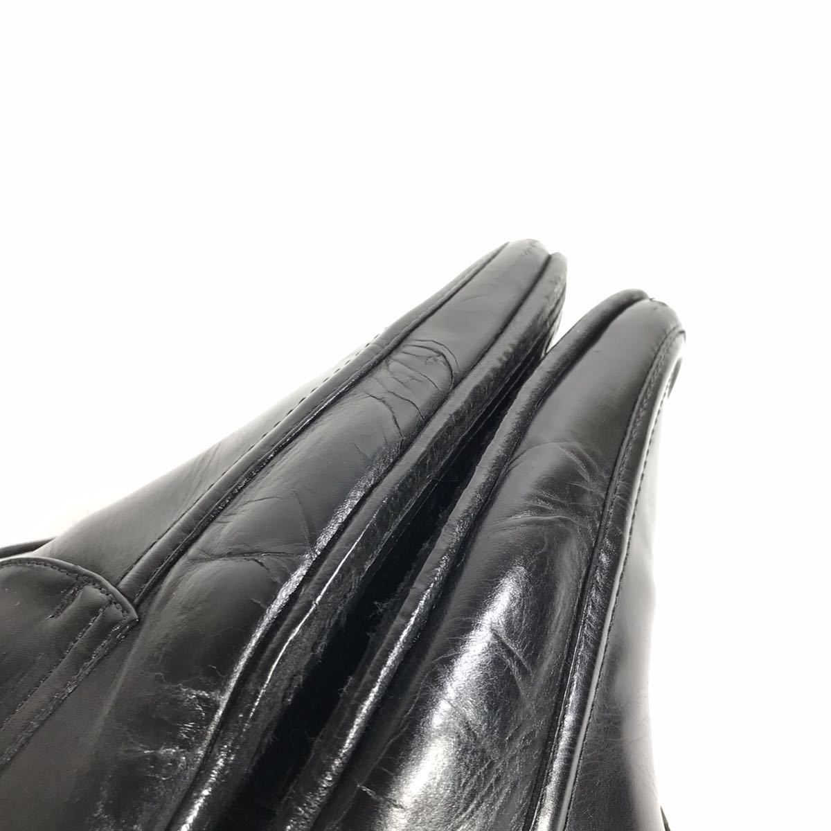 【ルイヴィトン】本物 LOUIS VUITTON 靴 27cm 黒 ショートブーツ ハイカット ビジネスシューズ 外羽根式 本革 レザー メンズ 伊製 8 1/2_画像7