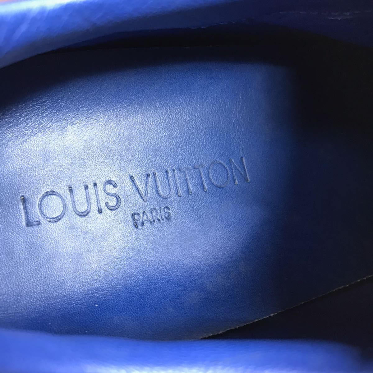 未使用品【ルイヴィトン】本物 LOUISVUITTON 靴 25cm スニーカー カジュアルシューズ 2002年 日韓ワールドカップ レザー メンズ 伊製 5 1/2_画像9