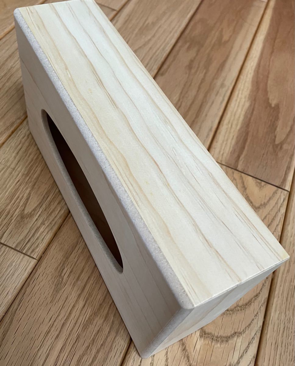 トールペイント白木　スリムティッシュボックス
