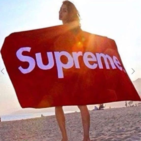 新品未使用 正規品 半タグ付き 13SS Supreme Beach Towel Red ビーチタオル タオルケット シュプリーム Box Logo ボックスロゴ