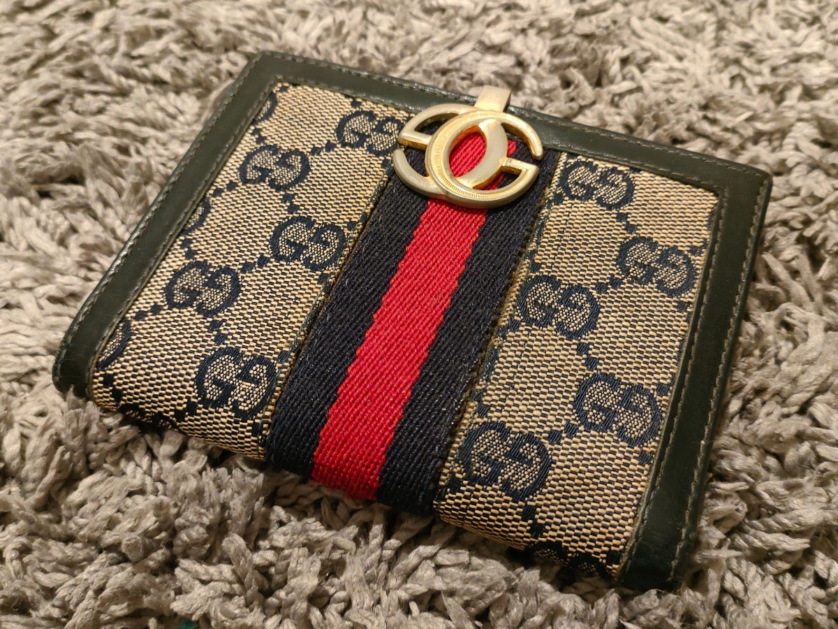 *正規品 GUCCI グッチ 財布 GGマーク シェリーライン*