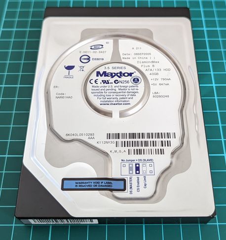 【送料無料】[動作品] [USED] デスクトップパソコン用 3.5インチHDD 6K040L0 Maxtor製HDD 40GB UltraATA133