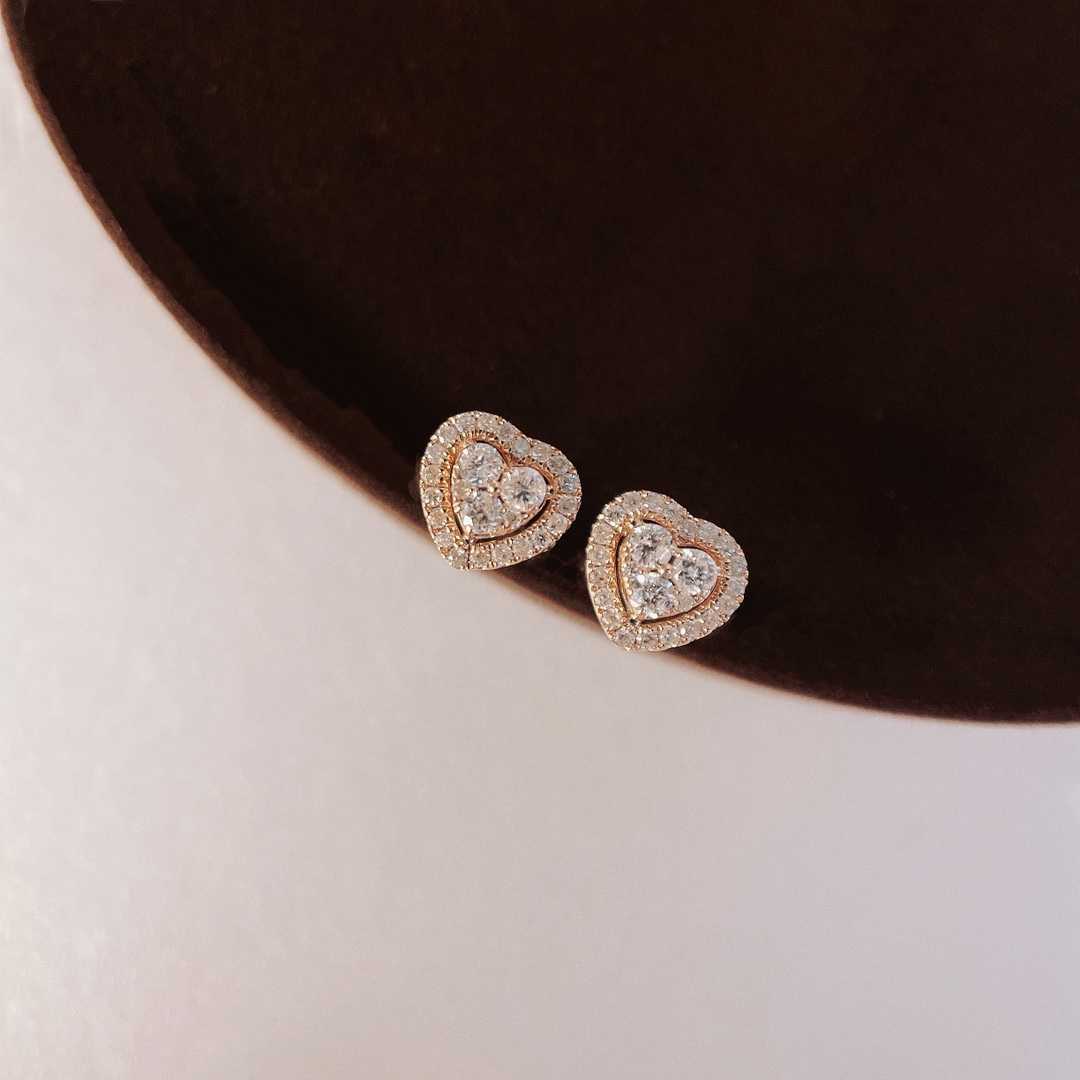 ハート形 天然ダイヤモンドピアス0.32ct k18 | contifarma.pe
