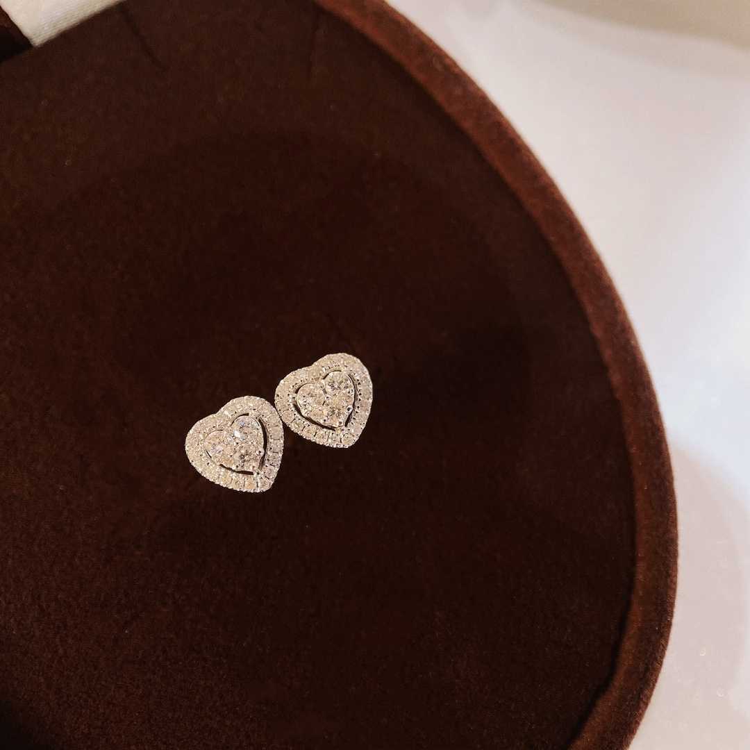 ハート形 天然ダイヤモンドピアス0.32ct k18 | smsgolubovci.me